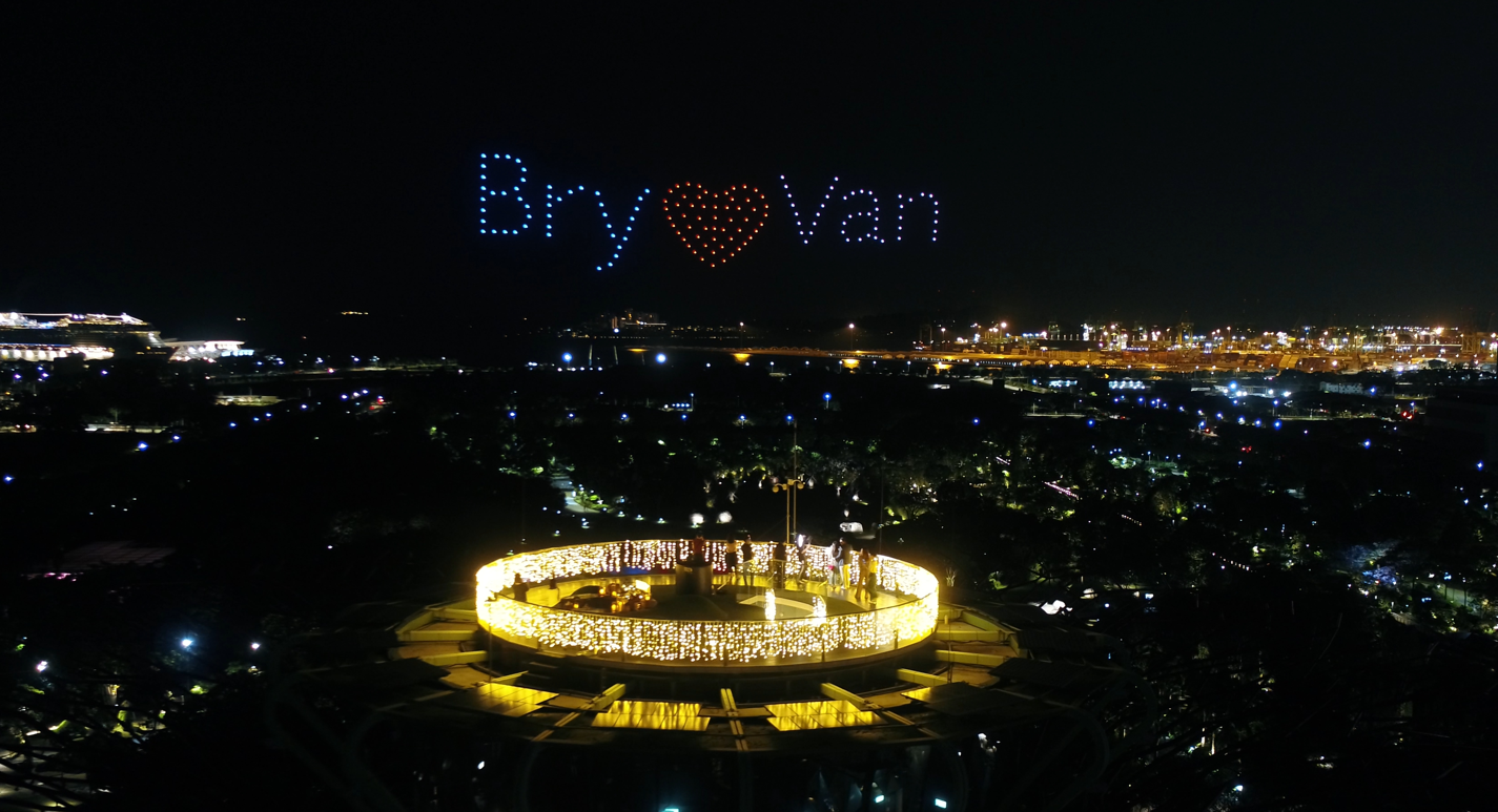 Wedding Proposal, Drone Light Show